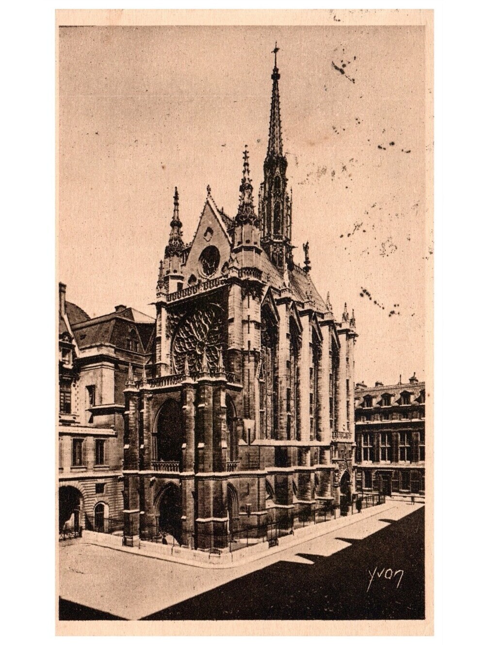 Vintage Postcard Paris Sainte Chapelle Holy Chapel France